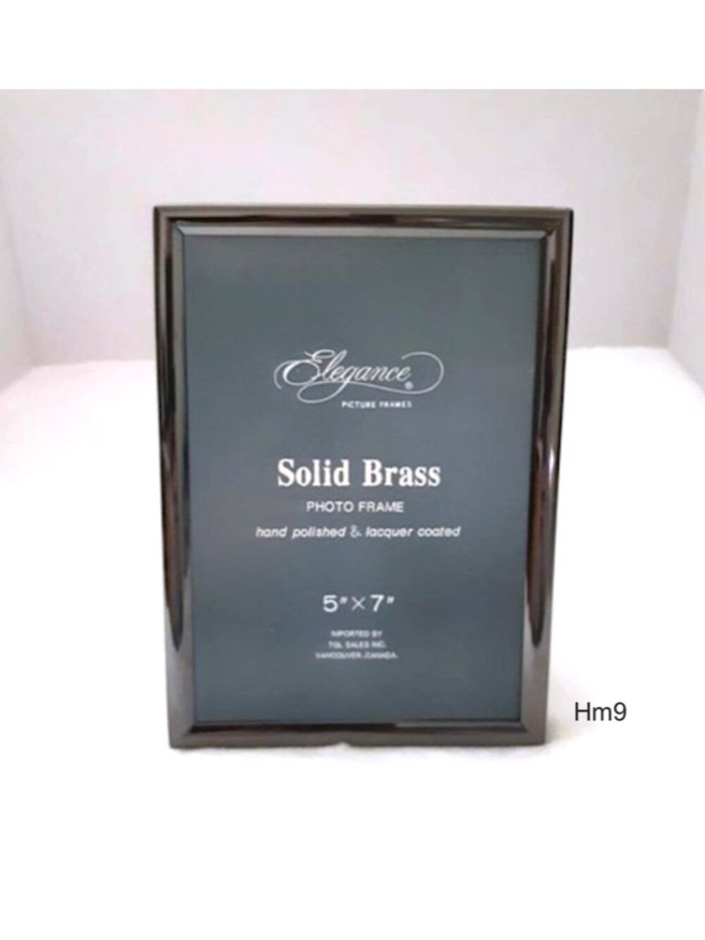 Classic Solid Brass Black Grey Photo Picture Frame Glass Protector 5"x7" NWT
